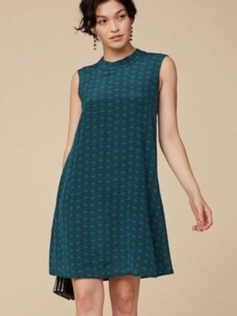 Amour Vert Tasmin Silk Shift Dress Women's Size M